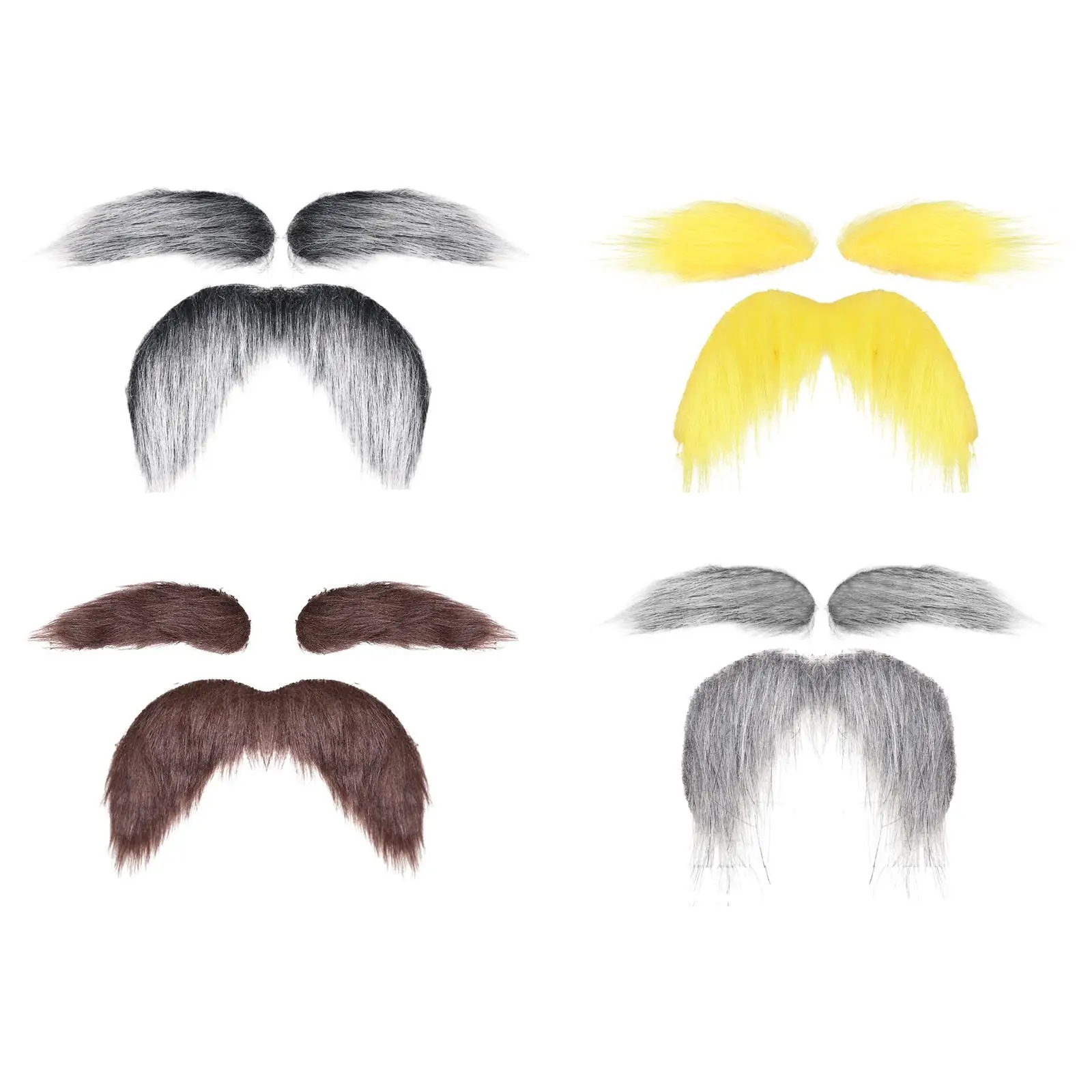 

Поддельные усы, брови, аксессуары для костюмов, имитация украшения, самоклеящаяся борода для рождественского праздника, карнавала, операций, праздника