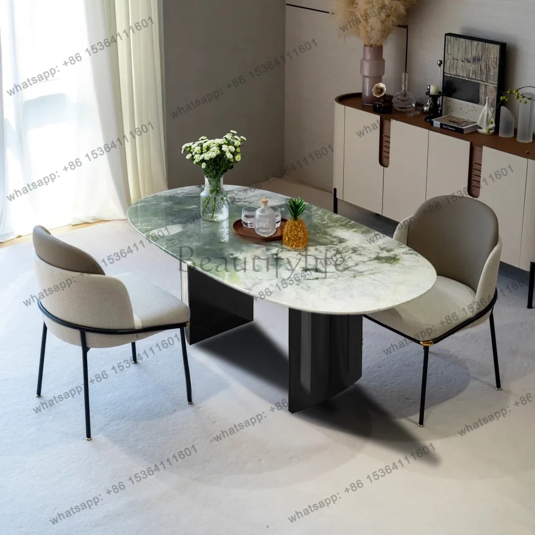 Medieval natural marble luxury stone liftable sofa edge few retro French living room high sense