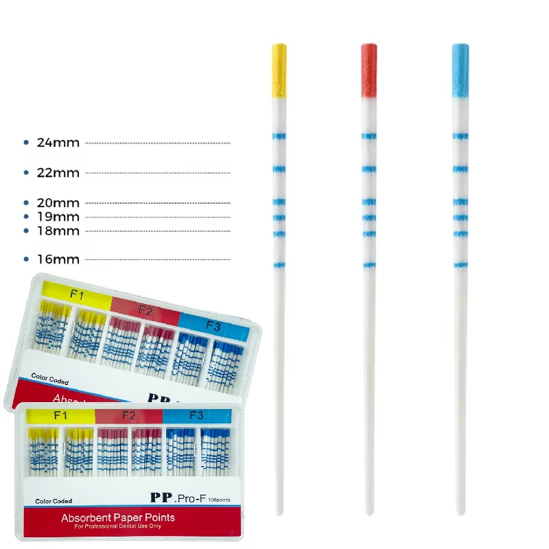 Dentistry Endodontics Paper Tips Cone With Scale PP Taper F1 F2 F3 Disposable Dental Absorbent Paper Points Dentistry Materials