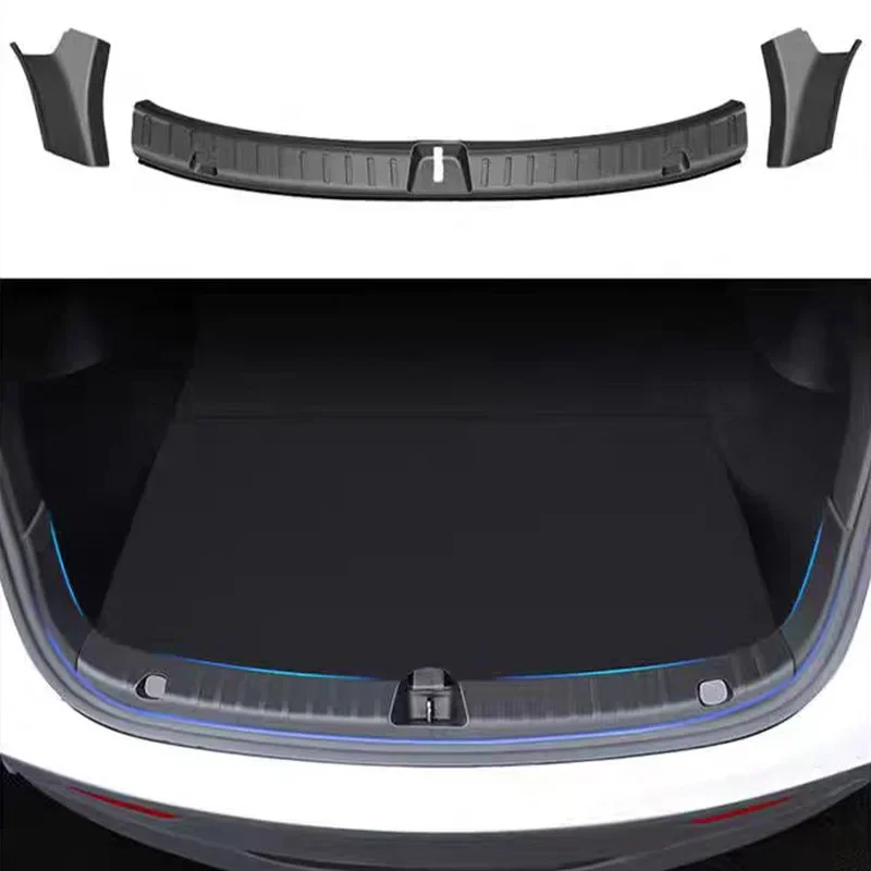 Trunk Cover for ABS Storage Cushion Accessory Tesla Model Y Anti-Scratch Pad Rear Cargo Threshold Bumper Auto Parts