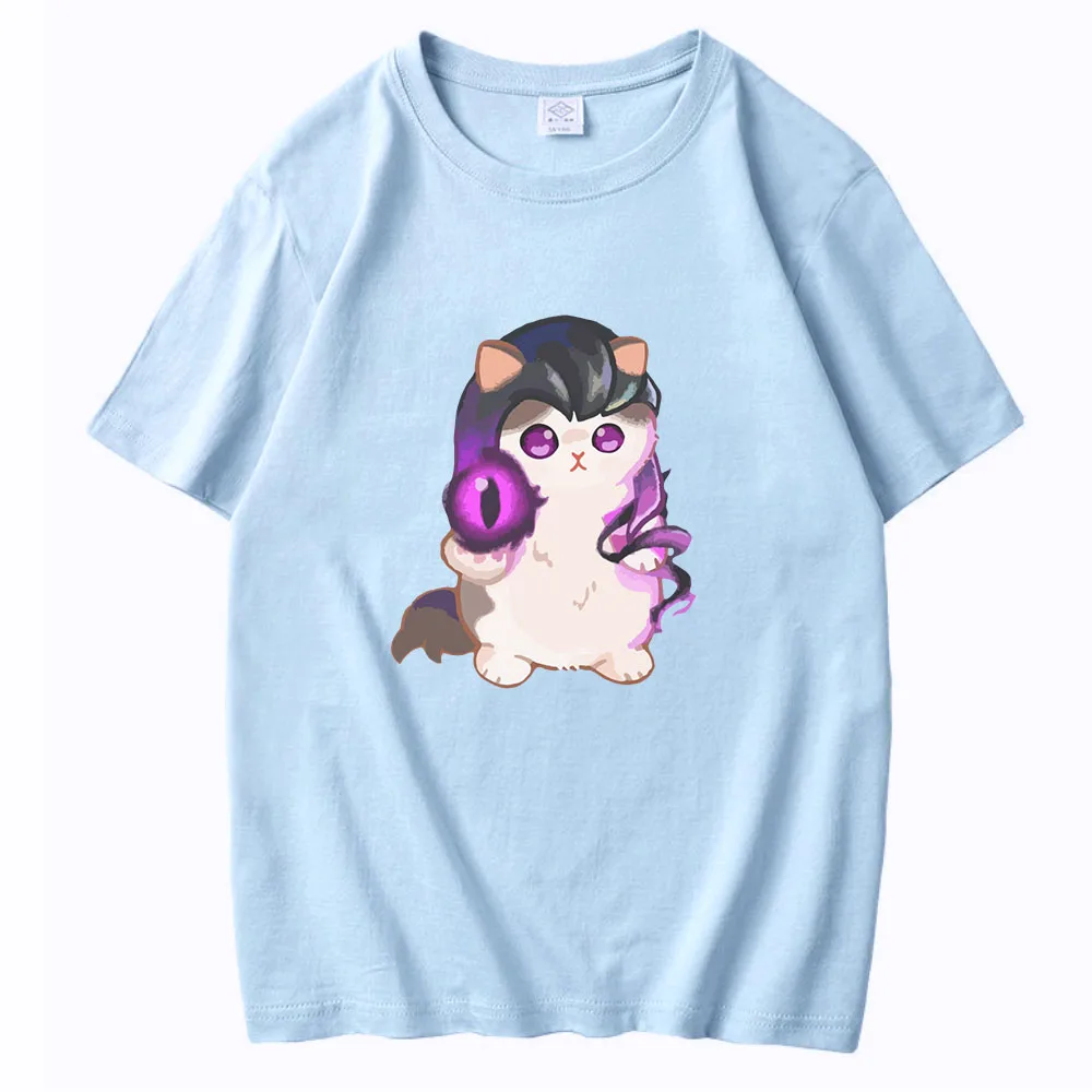 Reyna Cat Cute Surprised Penguin Game T-Shirt Men Women Cotton 2022 Summer Game Customize Print Children Unisex Oversized Shirts