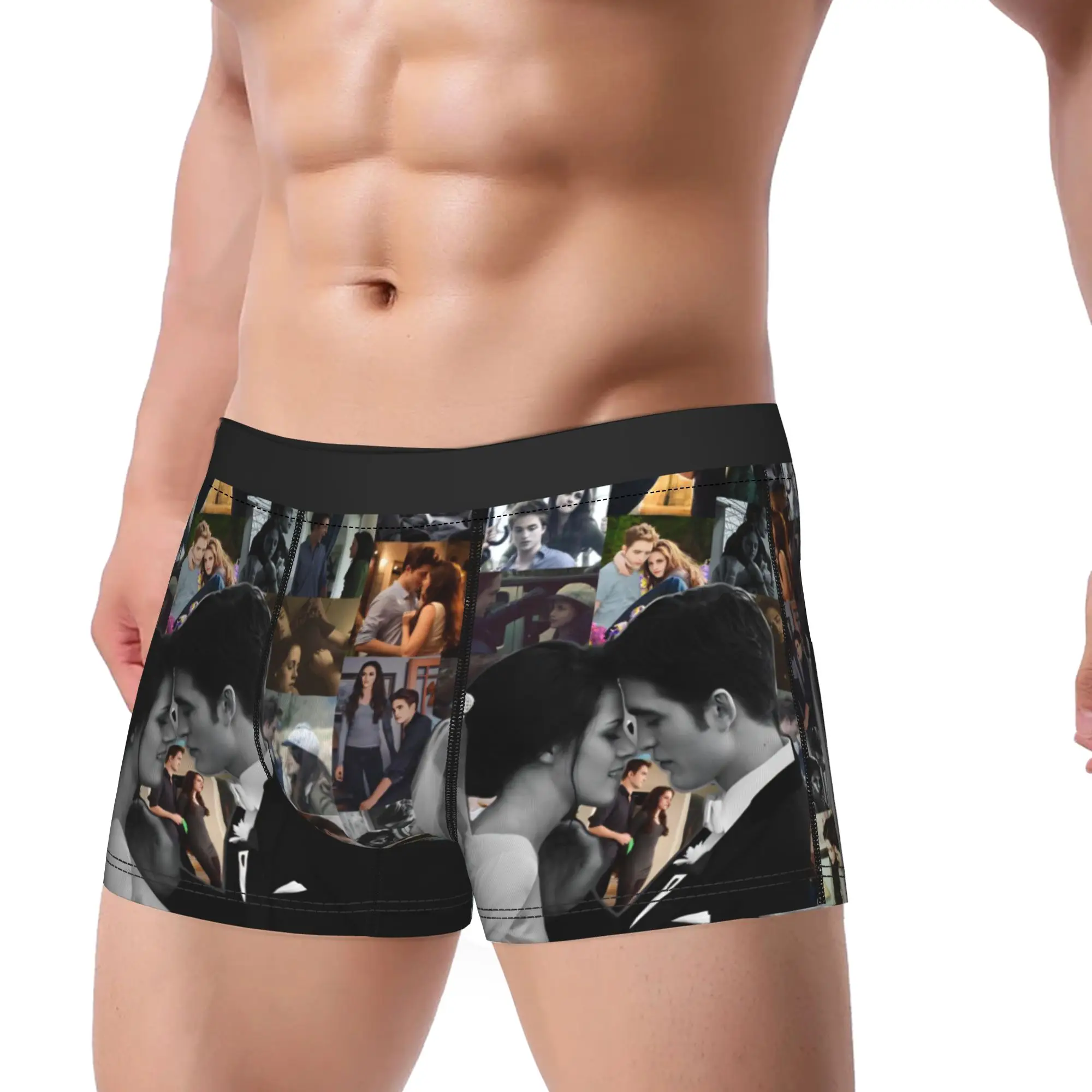 Men The Twilight Saga Movie Underwear Bella Edward Vampire Hot Boxer Briefs Shorts Panties Male Soft Underpants S-XXL