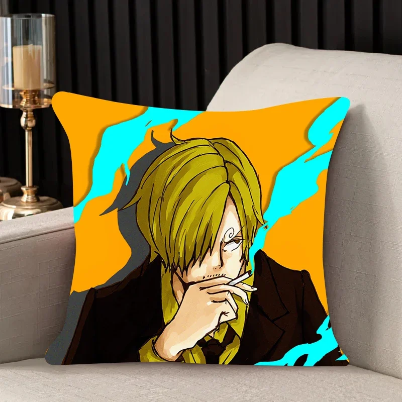 home decor Pillow Cover Sanji iving room bedroomo office car 45x45 Dakimakura Throw Pillows Square Pillowcase boy style gift