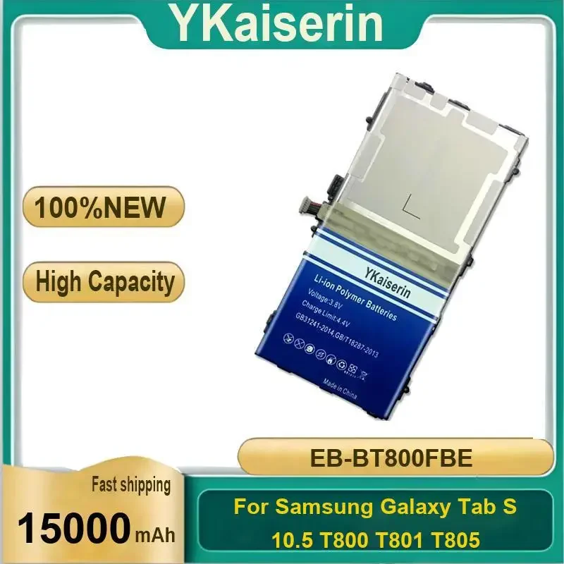 

YKaiserin EB-BT800FBE EB-BT800FBU/FBC Battery for Samsung Galaxy Tab S 10.5 SM-T805C/T800/T801/T805/T807 Batteries Warranty NO