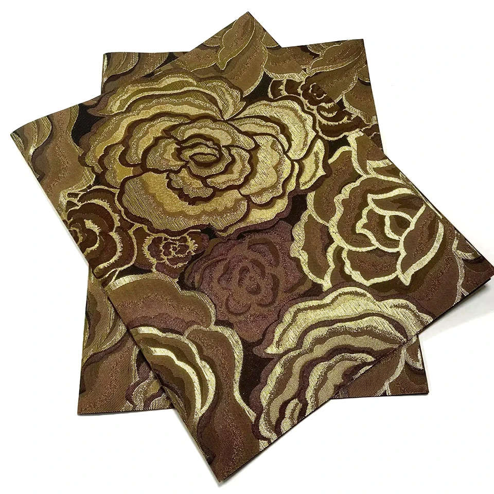 

Premium 3D Floral SEGO Headtie 2pcs Set - 2.5 Yards Luxury Gele & Ipele for Nigerian Wedding Guest, Aso Ebi, and Church TXH-15-4