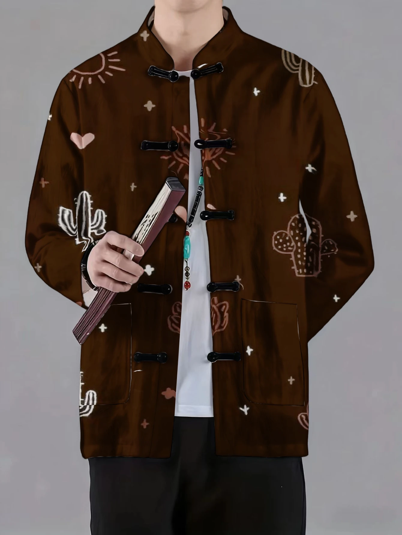 เสื้อแจ็คเก็ตผู้ชายคอจีน ติดกร - Craft And Art Difference บทวิจารณ์และราคา