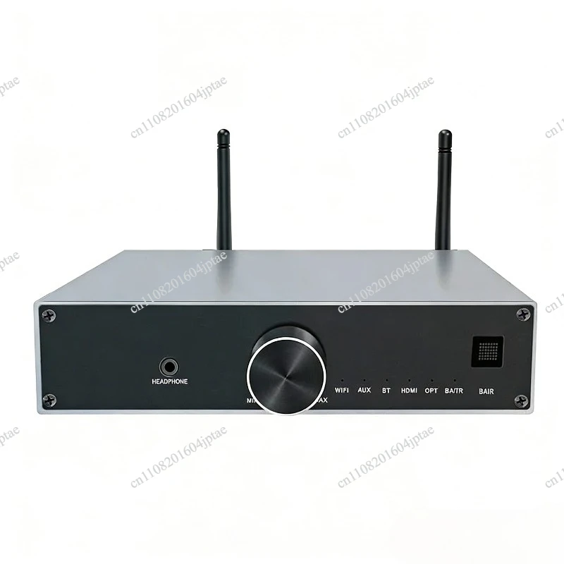 Wireless HiFi Audio Amplifier with HDMI Output, Bluetooth 5.0 APTX HD WiFi Multiroom Silver Mini Stereo Receiver