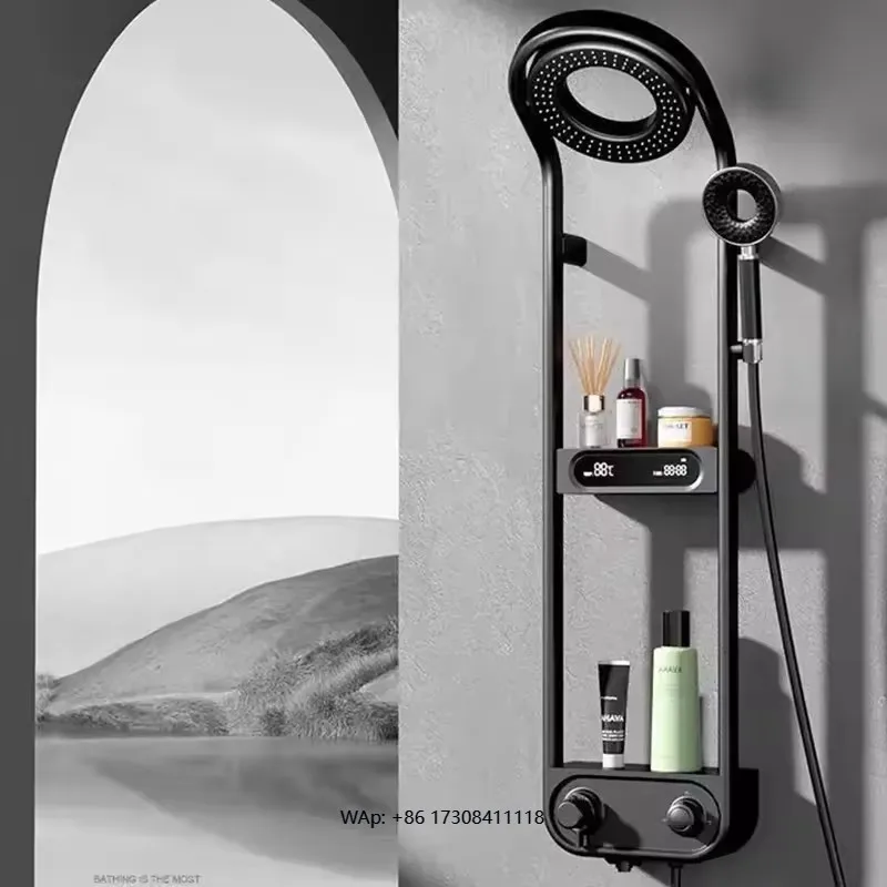 

Digital Display Shower Panels Bathroom Embedded Shower Set Rainfall Wall Panels Bathroom Shower System