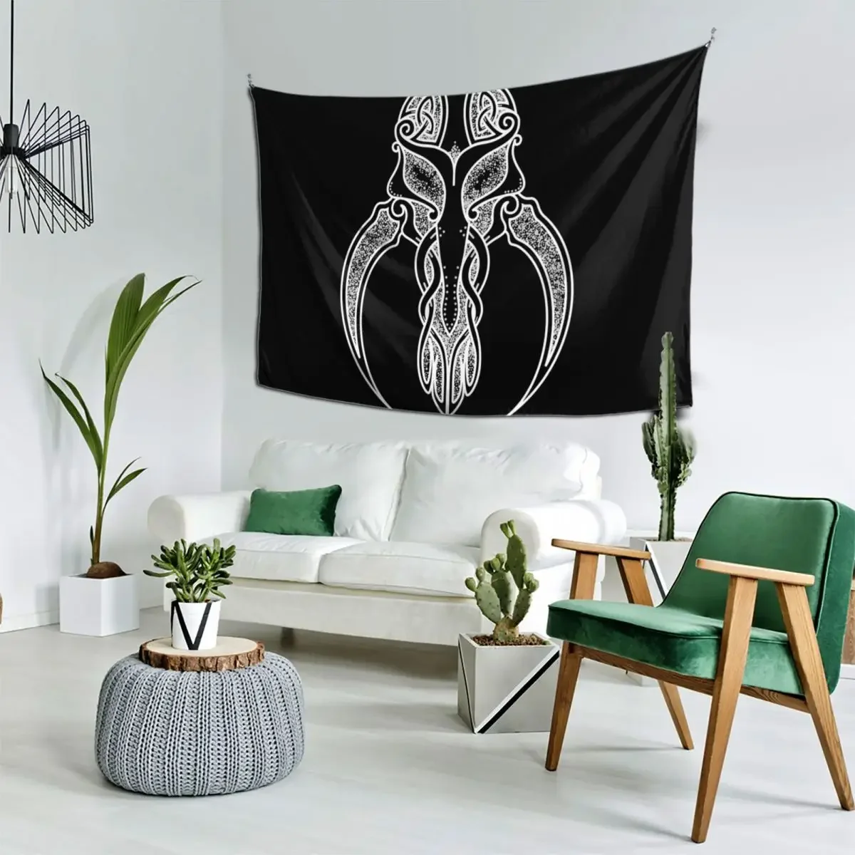 

Nordic Mythosaur - White Tapestry Decoration Home Decor For Bedroom Wall Carpet Decorations For Room Tapestry