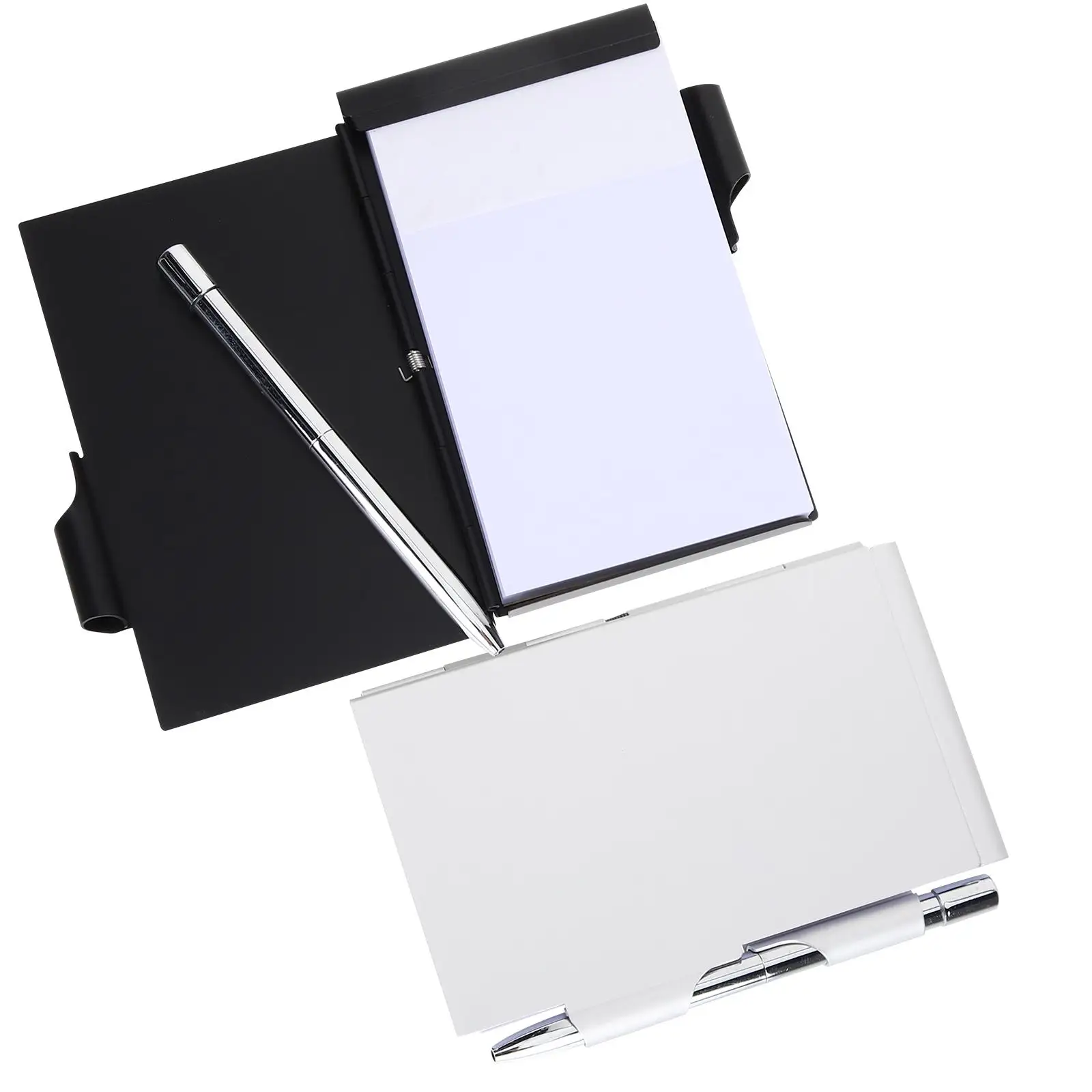 2pcs Mini Notepad Pocket Journal Small Diary Holder Portable Memo Book Metal Pocket Notepad Use Anytime