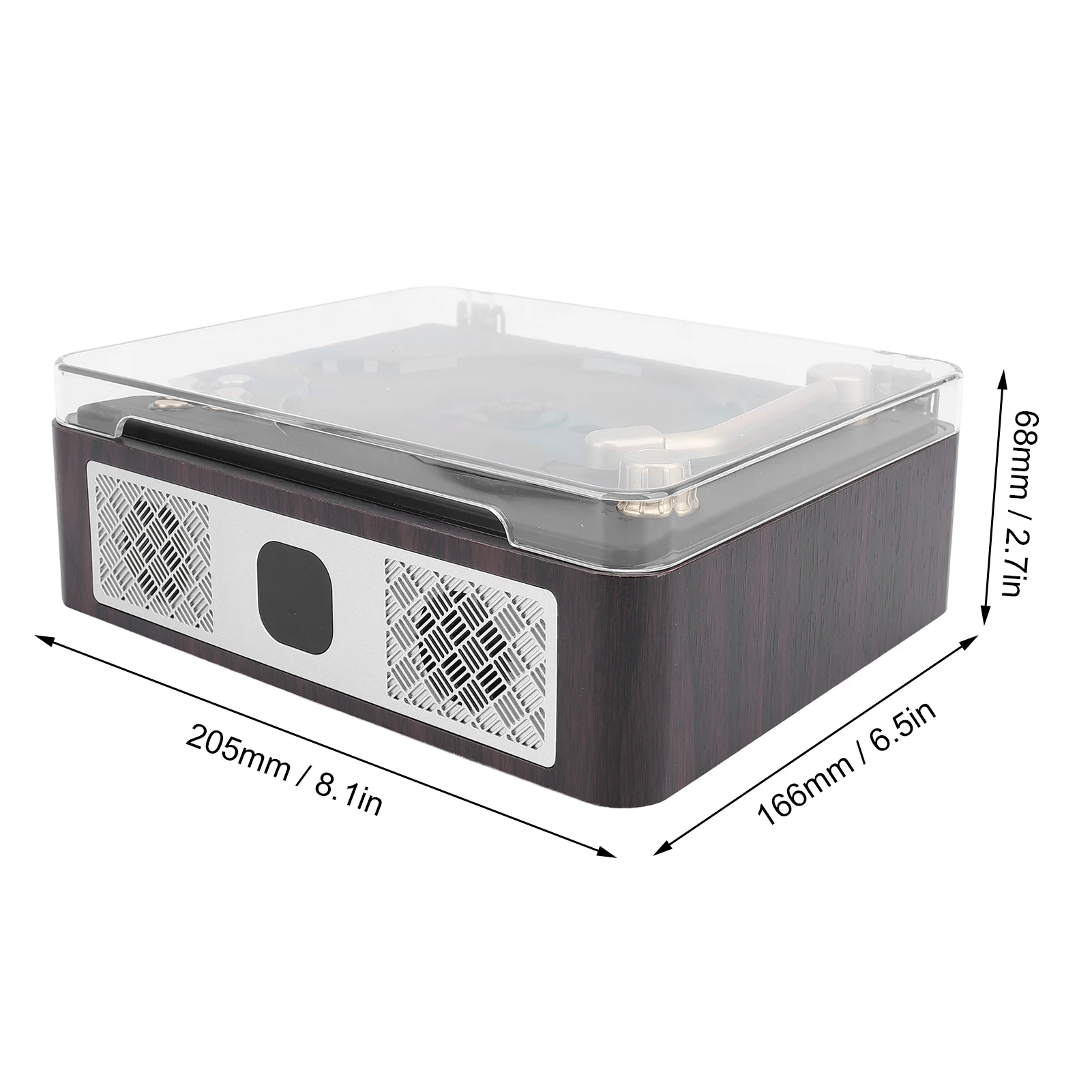 데스크탑 CD 플레이어 빈티지 CD 플레이어 듀얼 HiFi 스피커 BT 데스크탑 CD 플레이어 SPDIF USB AUX 지원 충전식 배터리 나무 케이스