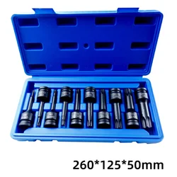10pcs 1/2 Inch Drive Torx Star Bit Socket Sets T20-T80 Socket Bits Set Hexagon Socket Impacts Socket Wrnech Head Hand Tools