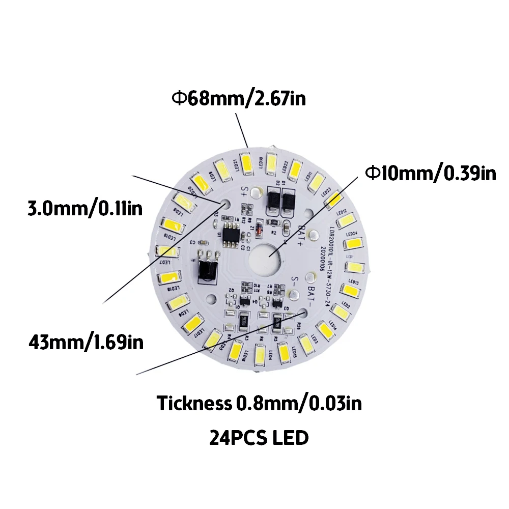 Solar Light Plafondlamp Vervangende Led Module 3.2V 3.7V Led Panel Light Board Dimbaar Met Afstandsbediening 12W Plafond Lampen