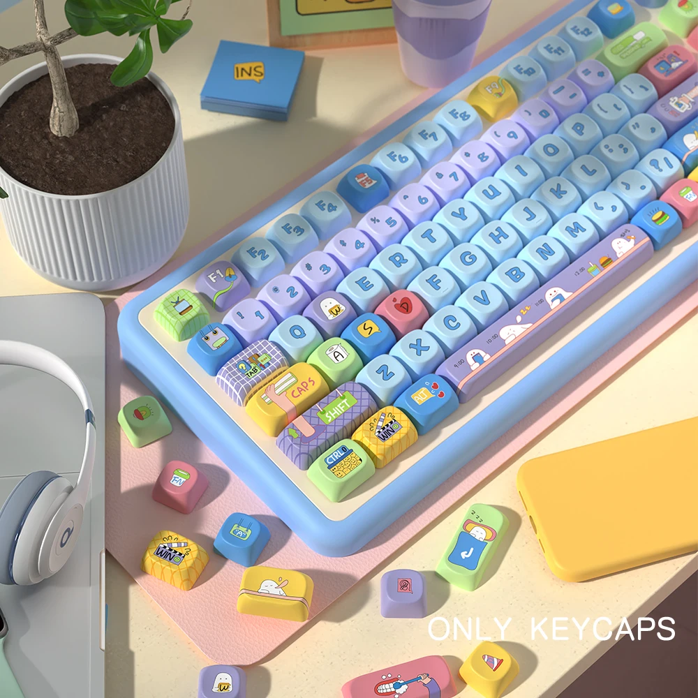 145 teclas moa perfil keycaps anime alfândega corante sub pbt keycap para cereja mx switch teclado mecânico mca 7u espaço key caps diy