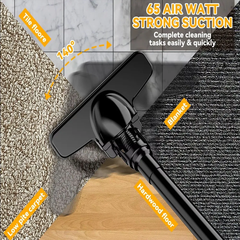 Electric Vacuum Cleaner 500W Powerful Motor, 46 CFM 5 in 1 Handheld Hand Vacuum HEPA2.0 filter for Dewalt 20V