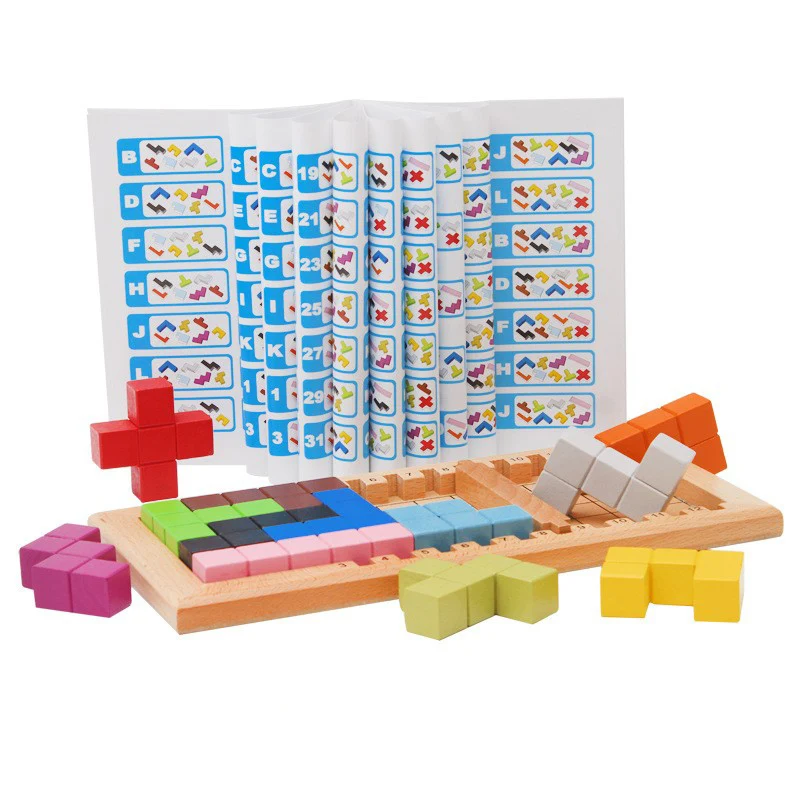 ตัวต่อไม้เสริมพัฒนาการเด็ก เกมฝึกสมอง ฝึกตรรกะ ของเล่นเสริมทักษะการคิด ปริศนาเพนโทมิโน