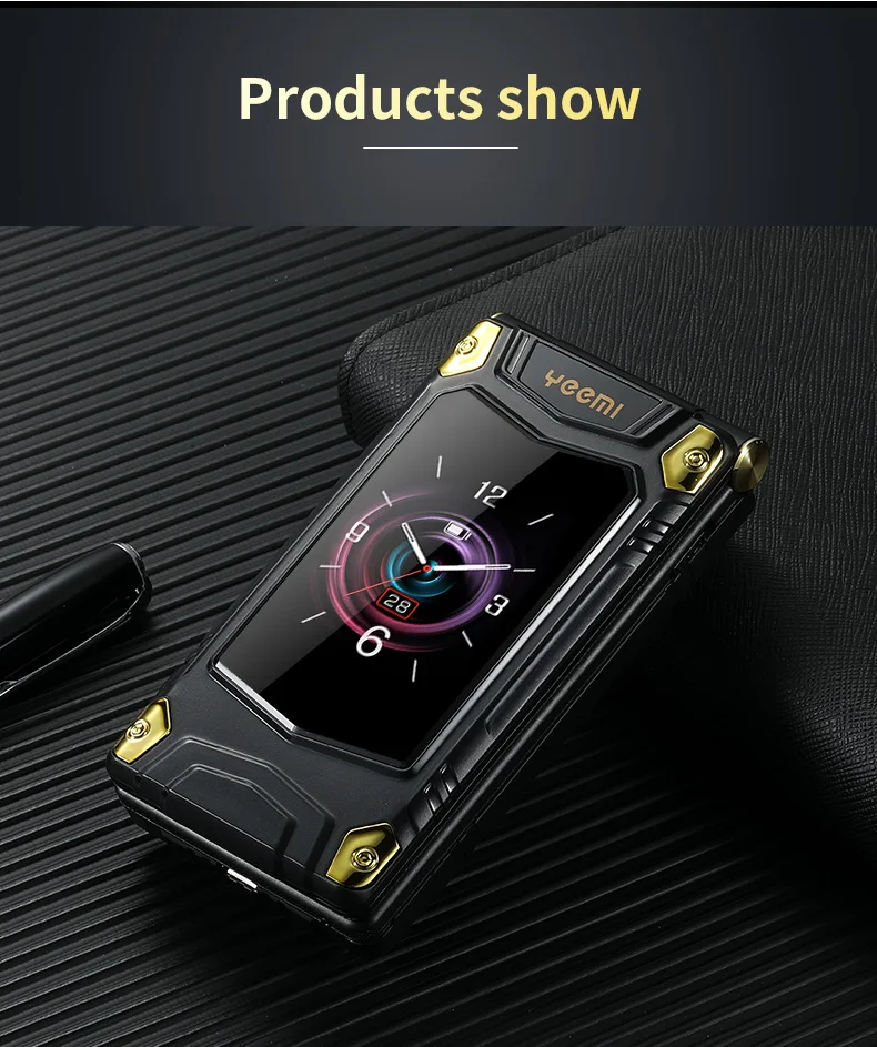 2G Outdoor Folding Senior Phone With Strong Battery Two Big Display Dual Sim Large Button SOS Key Speed Dial Loud Voice Phone
