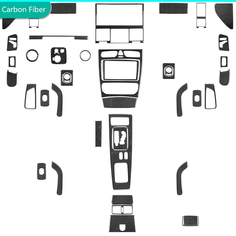 

40Pcs Real Carbon Fiber Interior Gear Trim Full Kits For Benz G-Class W463 G55 2004 2005 2006 2007 2008 2009 2010 2011 2012