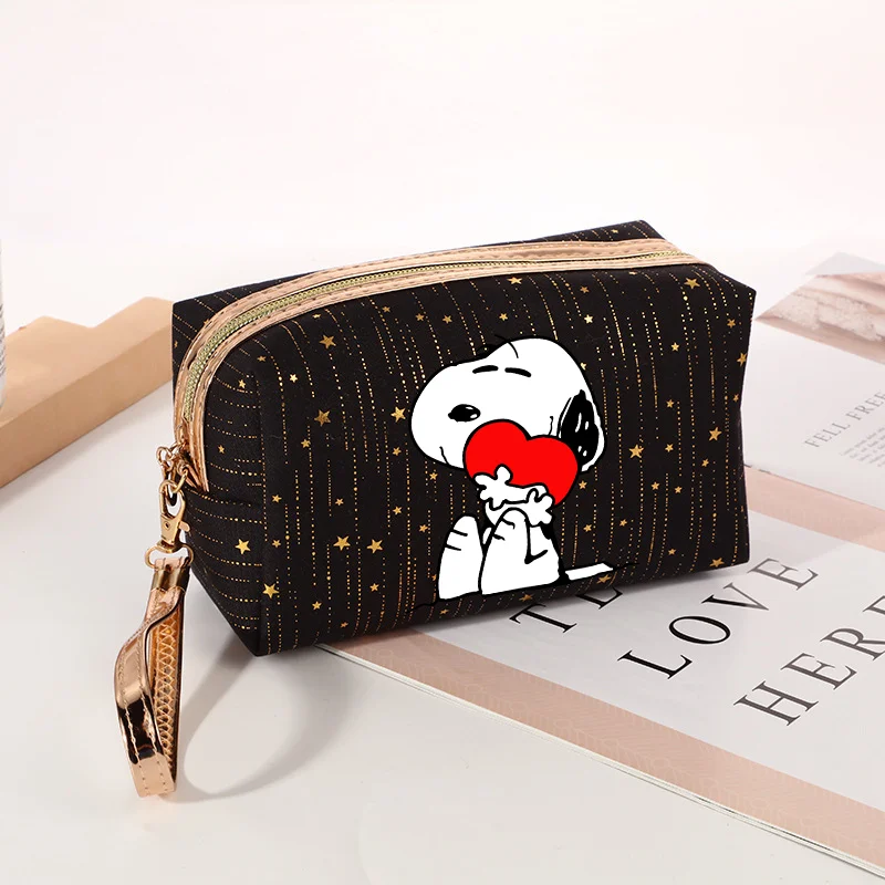 Snoopy Waterproof Starts Cosmetic Bags Women Peanuts Make Up Bag PVC Wash Toiletry Pouch Travel Organizer Case Birthday Gifts