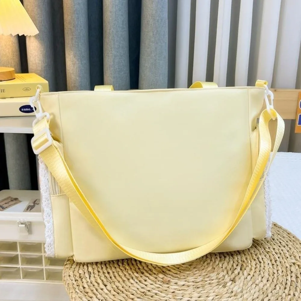 

Милая прозрачная сумка-кроссбоди в стиле Лолита с бантом, DIY, аниме-сумка через плечо, большая вместимость, с кружевом, итабэг, японский стиль