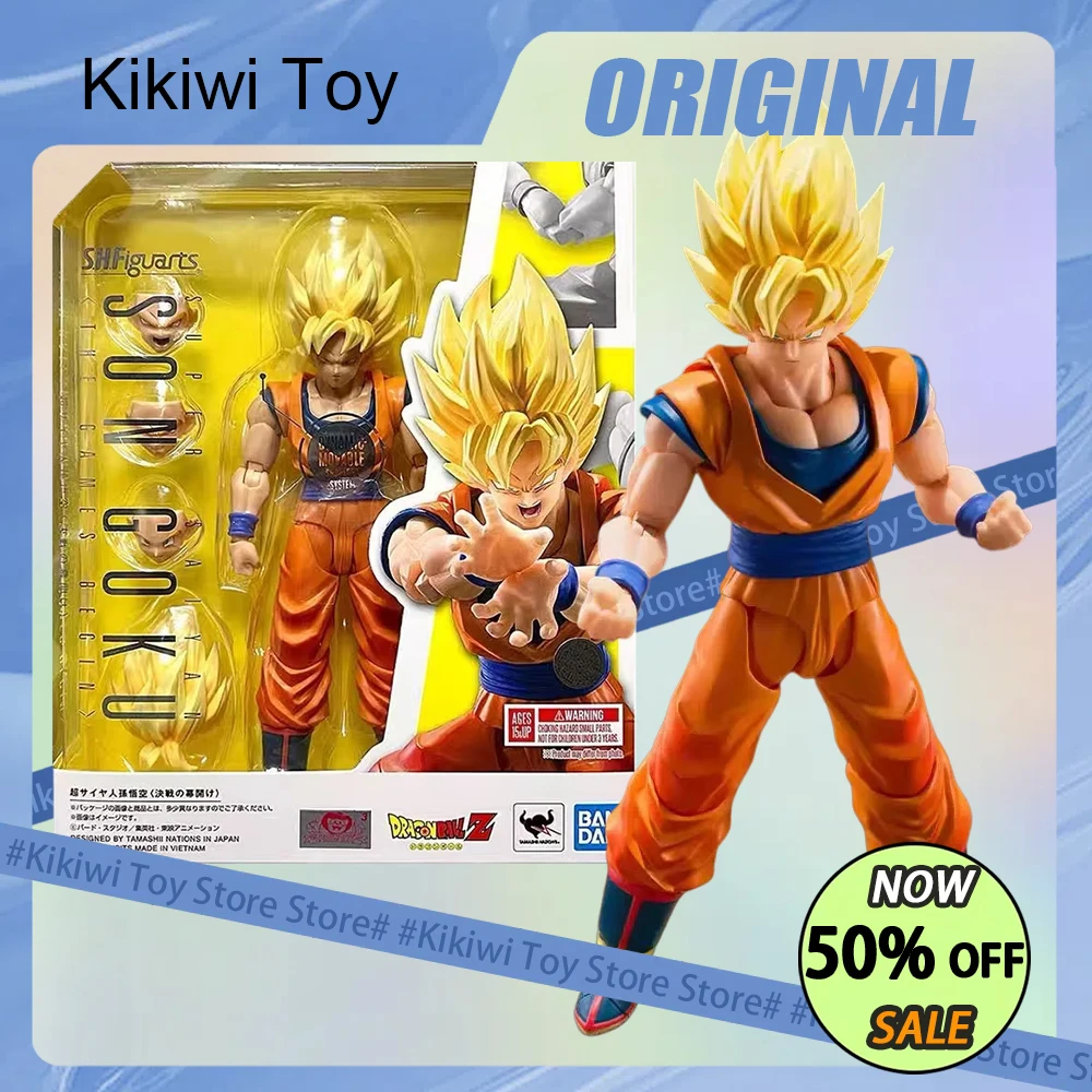 

Original Dragon Ball Anime Figure SHF Son Goku Action Figure S.H.Figuarts Super Saiyan The Games Begin Model Collection Toy Gift