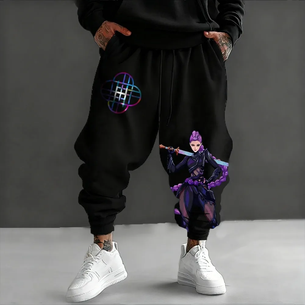 

Мужские и женские спортивные брюки KPop Demon Hunters, спортивные брюки Rumi Kang Huntrix, весенне-осенние брюки-джоггеры в стиле аниме, модные брюки