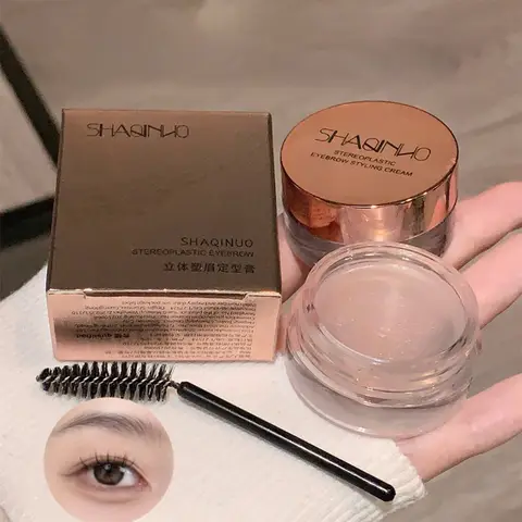 방수 눈썹 스타일링 크림, 빠른 건조 메이크업 눈썹 조각 비누, 포마드 세팅 젤 왁스 용품, 천연 야생 눈썹