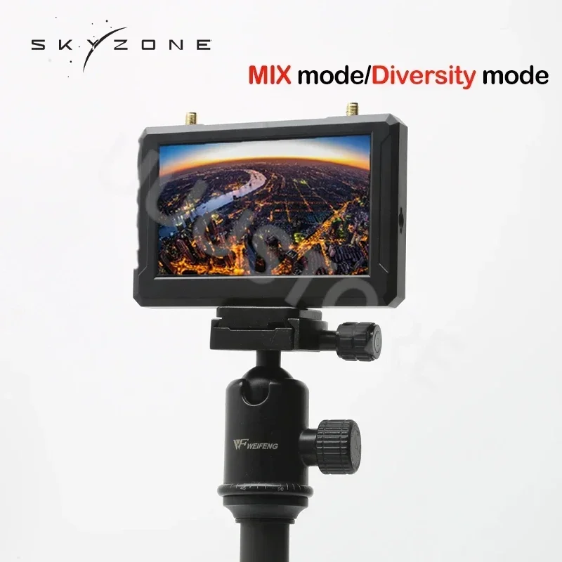 Skyzone M5F 5 Inch 800*480 FPV Built-in Steadyview Diversity Receiver with 60FPS DVR For FPV  Quadcopter RC Model