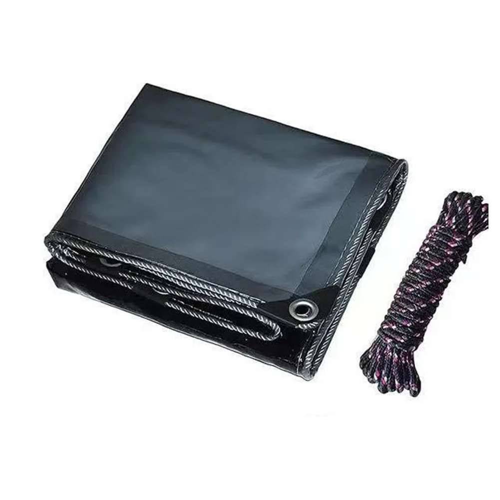 PE waterproof forklift rain cover with tie ropes designed to forklifts from wet weather and secure fitting during use