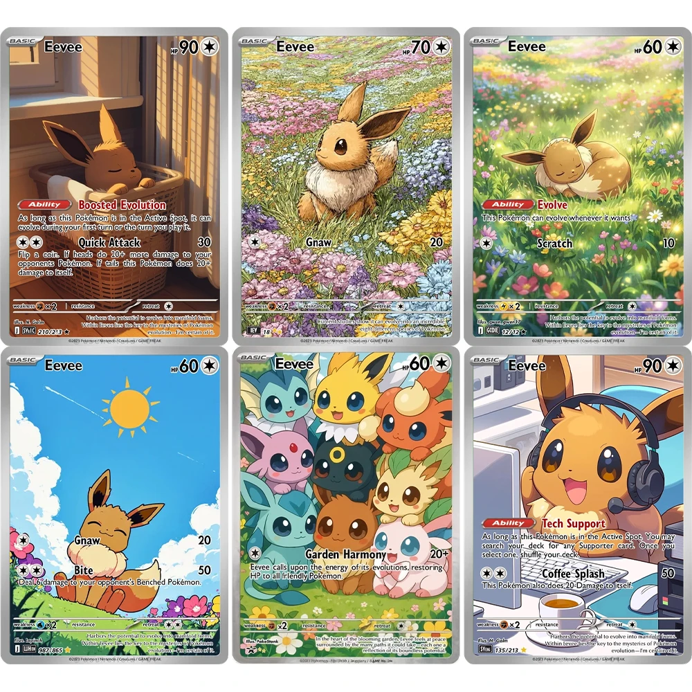 Board Game Anime - Conjunto de Cartas PKM Série Eevee