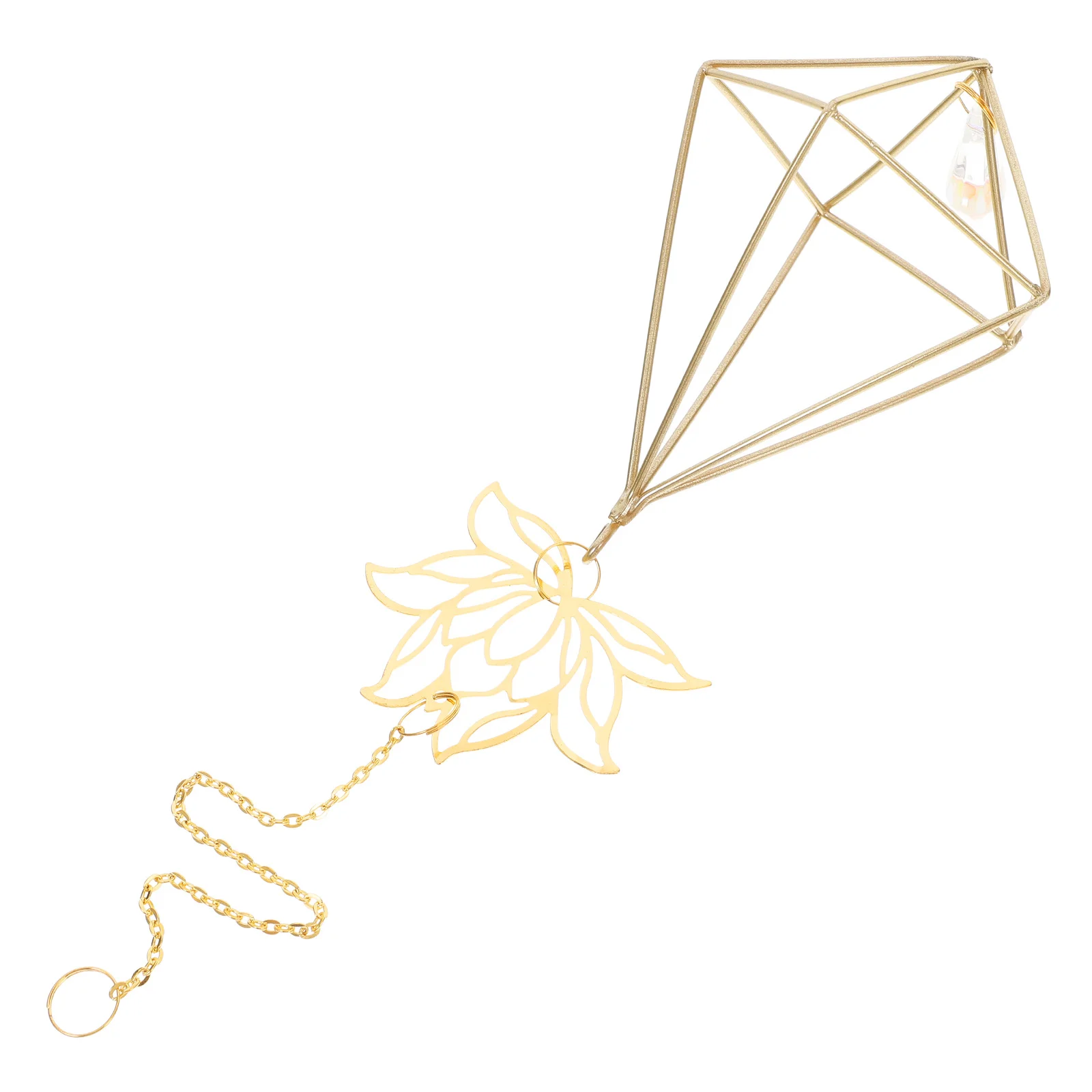

Golden Prism Suncatcher for Window Hanging Crystal Rainbow Light Catcher Indoor Outdoor Decoration Chandelier Sun Catcher