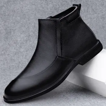 8 best sales Botas de piel auténtica para hombre - №7