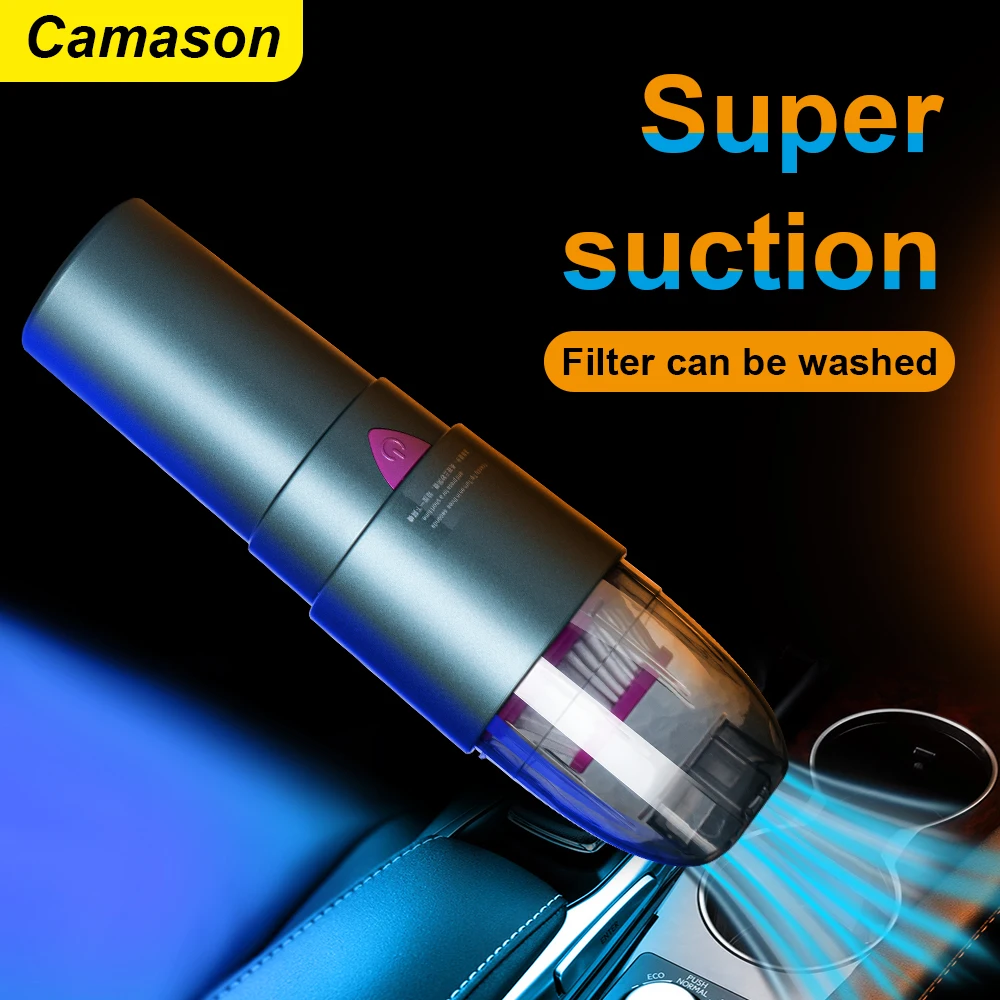 Camason Car Vacuum Cleaner for Car & Home Mini wireless auto Dry cleaning tools car goods Handheld Portable Robot vacuum cleaner