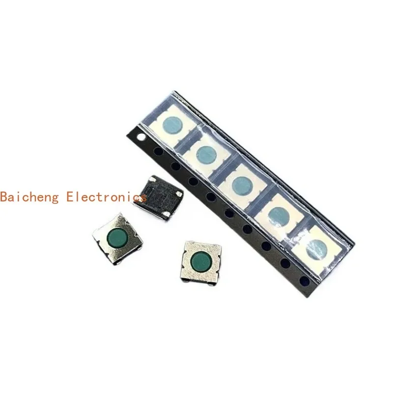 100PCS Green button package with internal patch, 4-pin button, 6 * 6 * 2.5 micro touch switch, tactile sensation