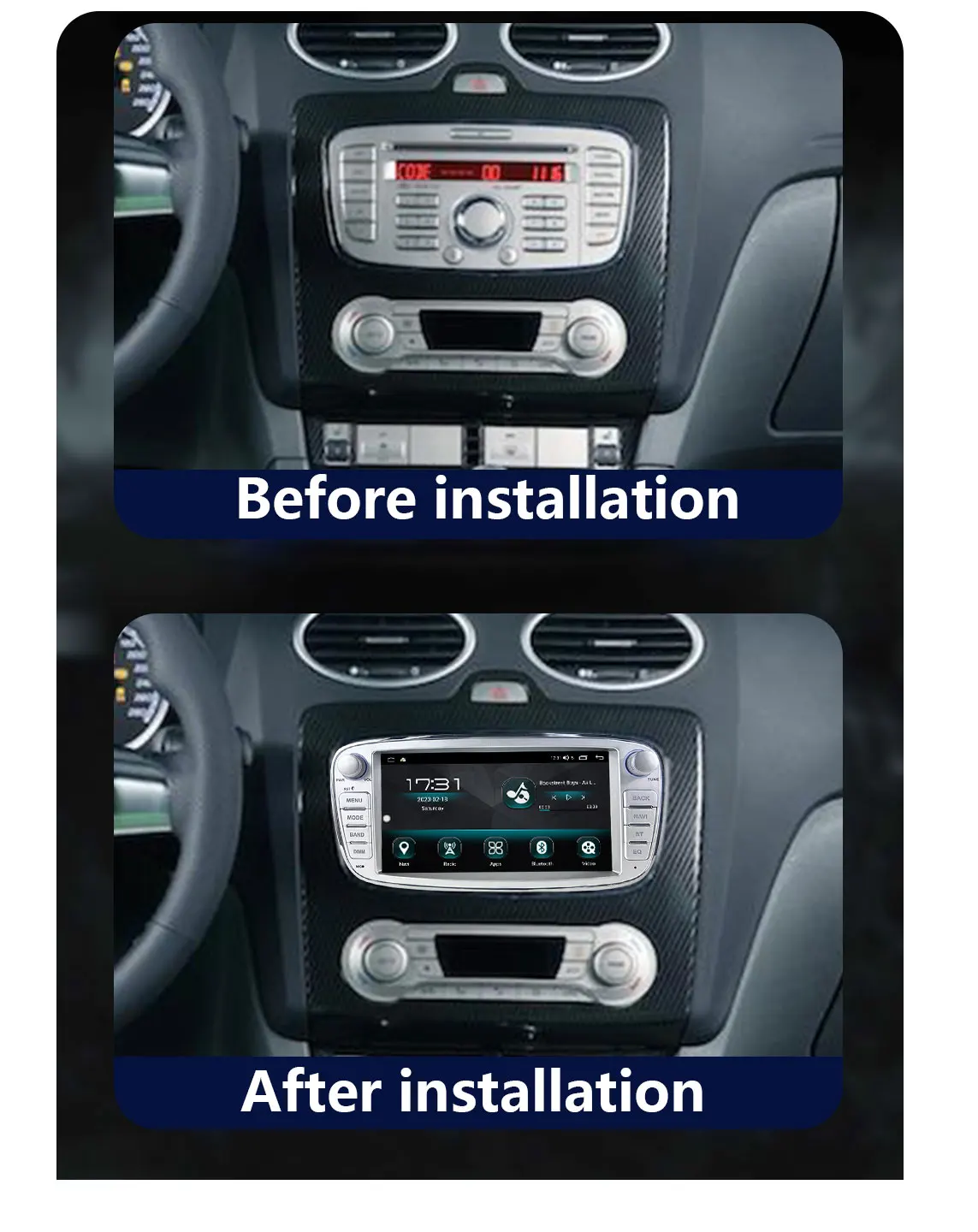 CHSTEK Android Carplay For Ford Mondeo Focus 2 Kuga Transit C-Max S-Max Galaxy 4G WIFI GPS Swap Autoradio Exchange Navigation FM