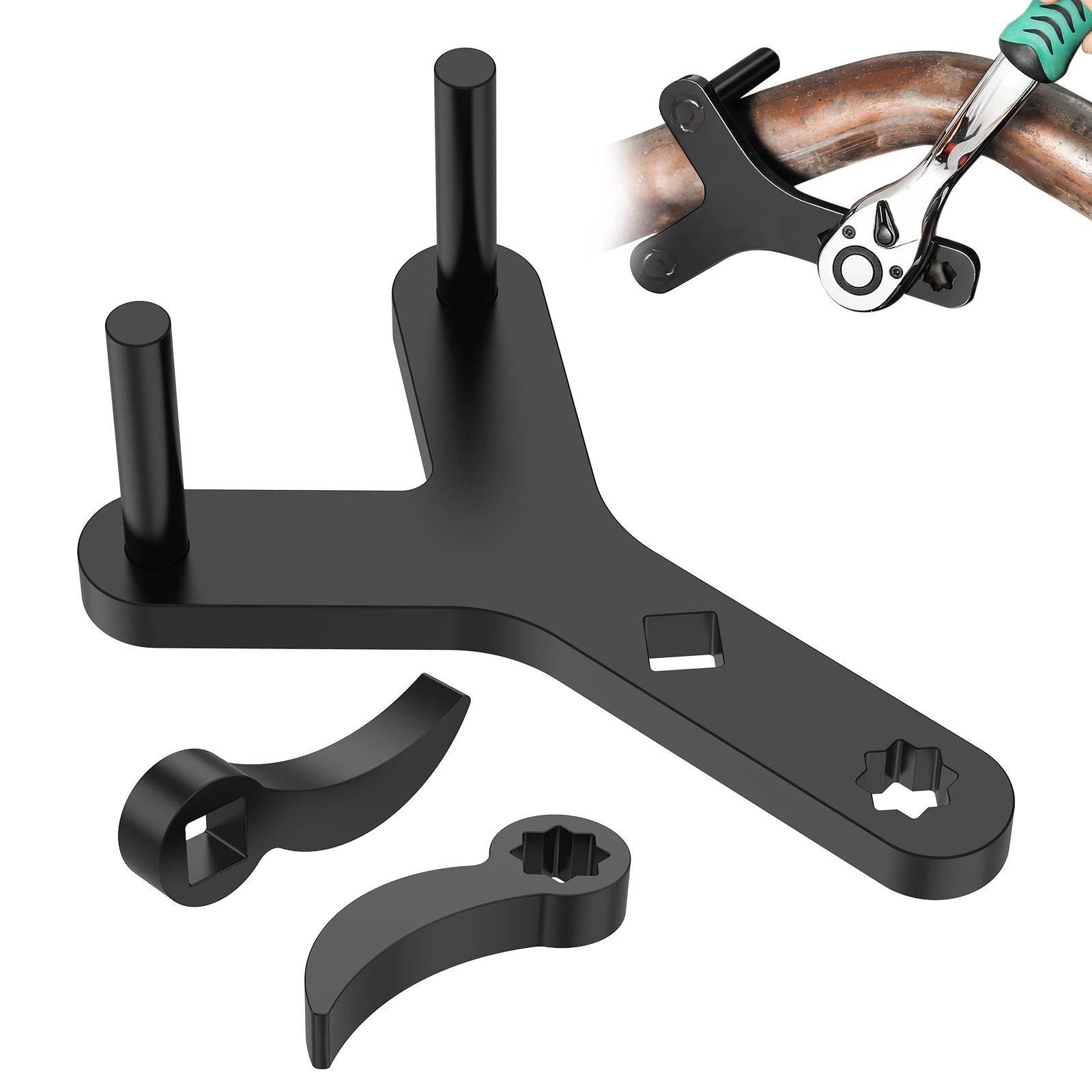 

Automotive Lower Control Arm Prying Tool Pry Bar Wrench for 1/2 Ratchet Open-end Wrench Half Shaft Drive Shaft Disassembly Tool