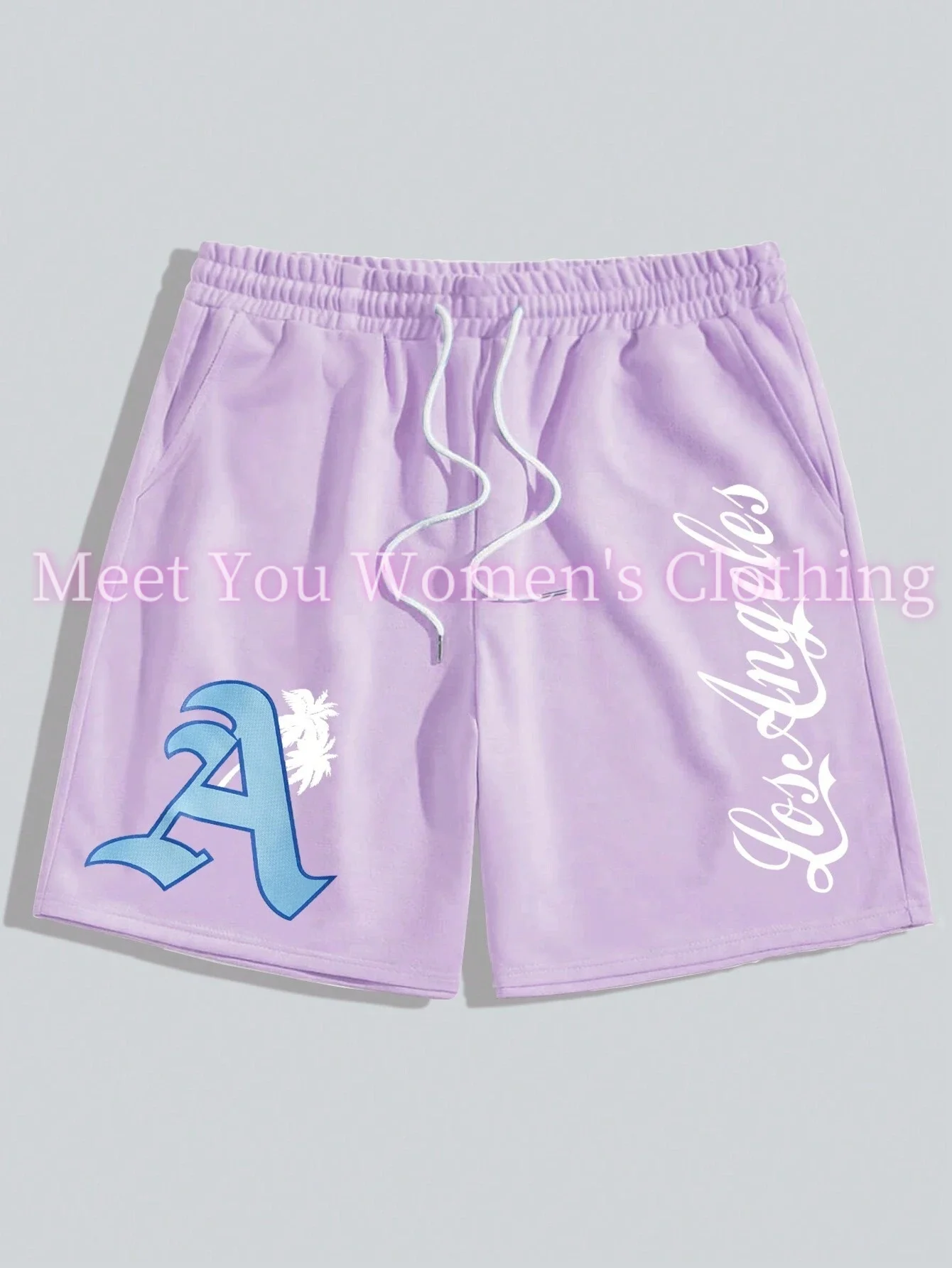 Women Summer Classic  Beach Short Pants Fashion Letters Los Angeles Print Women Gym Shorts Daily casual  Shorts women clothing