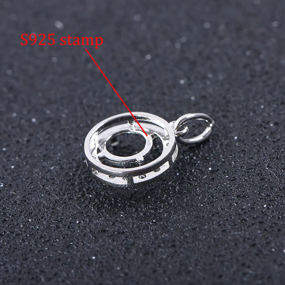 5-9mm Adjustable Pendant Mounting, S925 Sterling Silver Pendant Base, Women\'s Delicate Moon Design Jewelry Accessory