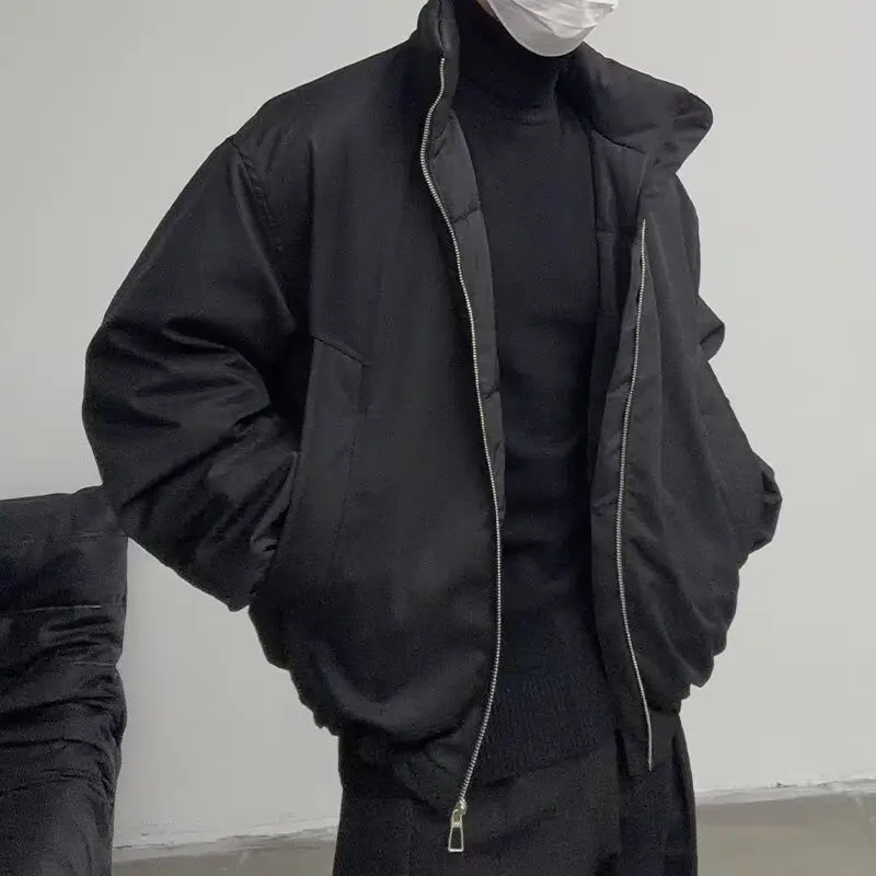 

Men's Thiened Fce Lined Workwear Casual Stand Collar Jaet Autumn Winter plus Size Cotton Coat Comfortable Loose Fit Sle