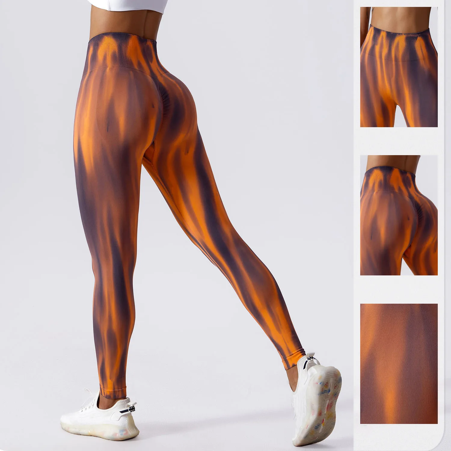 Pantaloni da yoga tie-dye Leggings da palestra Leggings sportivi senza cuciture da donna Collant da allenamento per donna Running Fitness Leggings