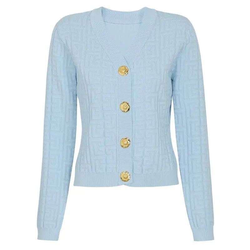 

High Quality Knitted Long Sleeve Women's Cardigan Fashionable Embroidered Spring Autumn New Style Influencer Favorite Outerwear