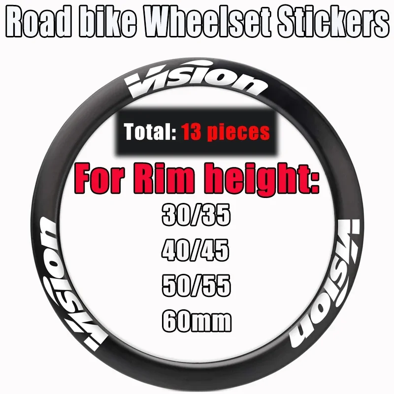 AliExpress For 700C Road bike Stickers Wheelset Rim height 35/40/45/50/55/60mm Decals Bicycle Stickers Cycling Accessories bike Decorative