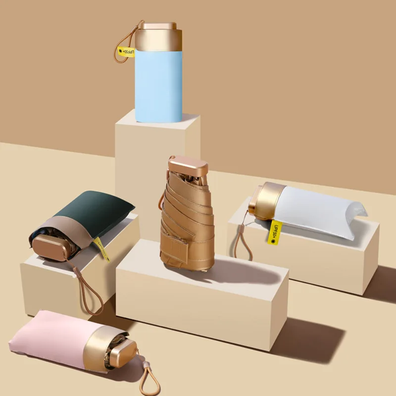 مظلة ريشة من ألياف الكربون خفيفة الوزن واقية من الأشعة فوق البنفسجية مظلة قلم رصاص مناسبة لدراسة المكتبة وتثقيف الكتب