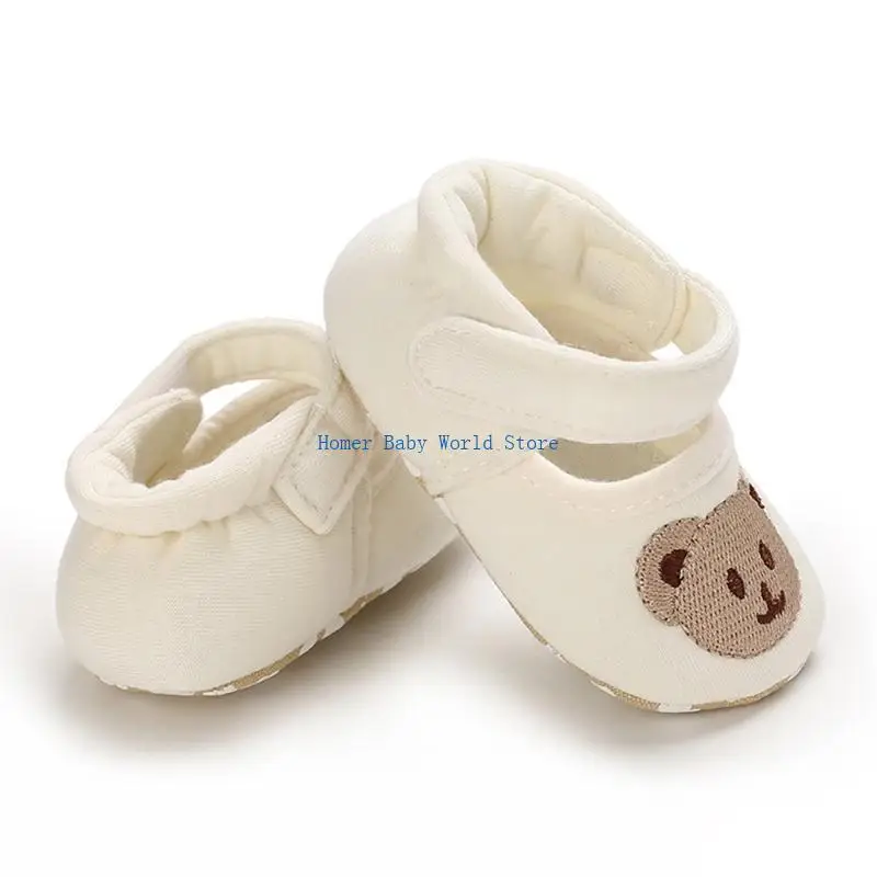 

B2QD Soft Soles Toddler Shoes Bear Pattern Kids Walking Sneaker for Learning to Walk