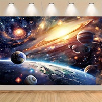 Galactic Universe Tapestry: Perfect for Bedroom Decor and Wall Art, Vibrant and Cosmic Design,  for Space and Sci-Fi Enthusiasts