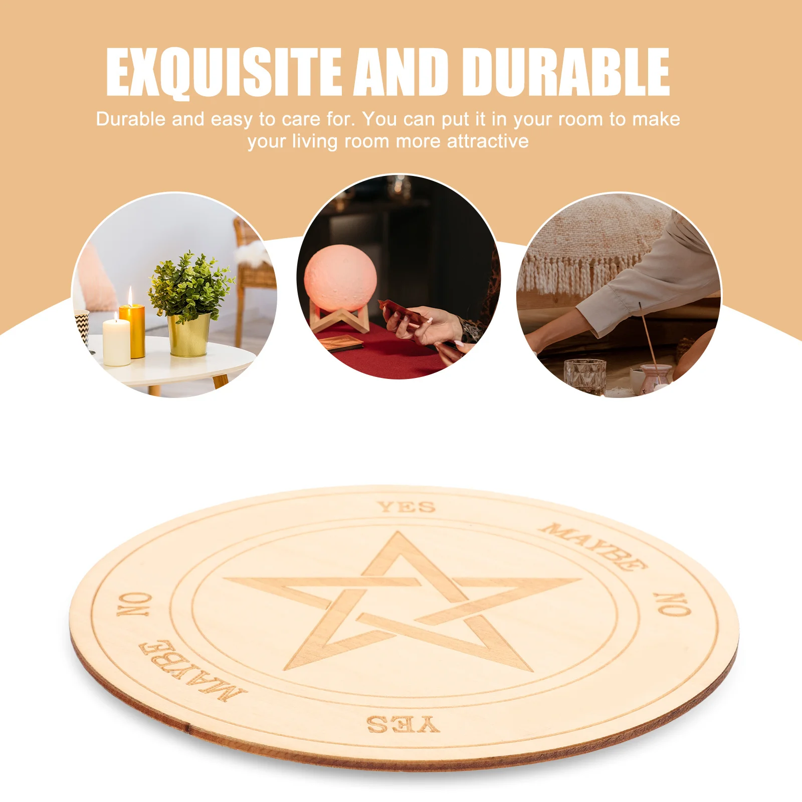Metaphysical Message Board Universal Symbol Information Board Wooden Decorative Craft for Yoga Meditation Home Decor Altar