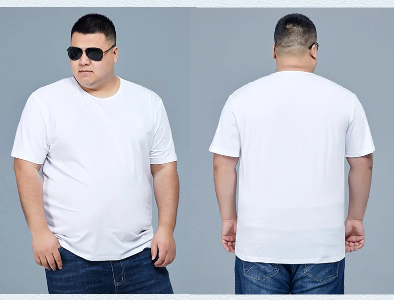 Summer Cotton T-Shirt Men women short Sleeve Large Size 7XL 8XL 9XL 10XL 12XL 15XL oversize tees Home Loose Tops 66 68 70 White