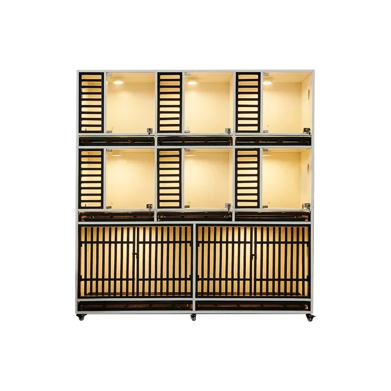 PPP  Solid wood glass foster cage display dog house toilet