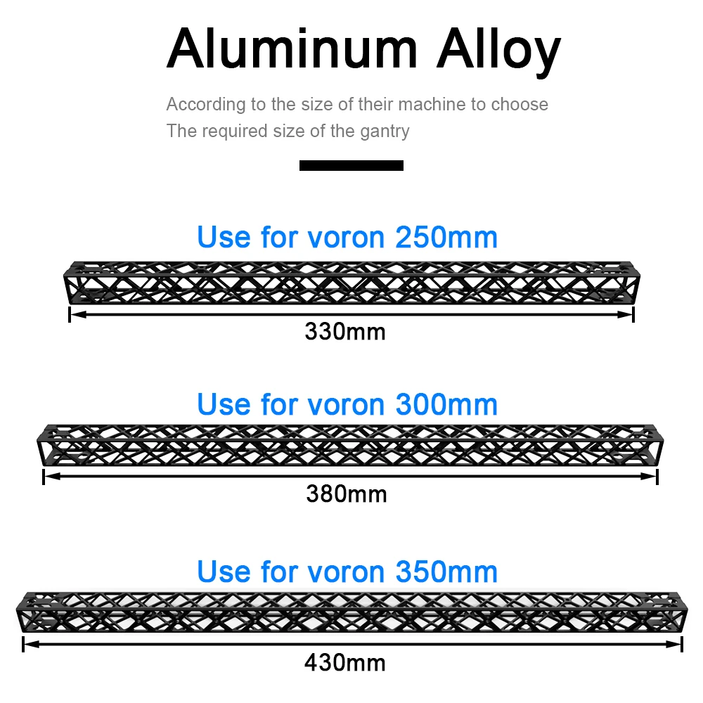 FYSETC V2.0 Upgraded Voron 350mm 300mm V0 Gantry Light Weight High Speed X-axis for Voron 2.4 R2 Trident V0 3d Printers