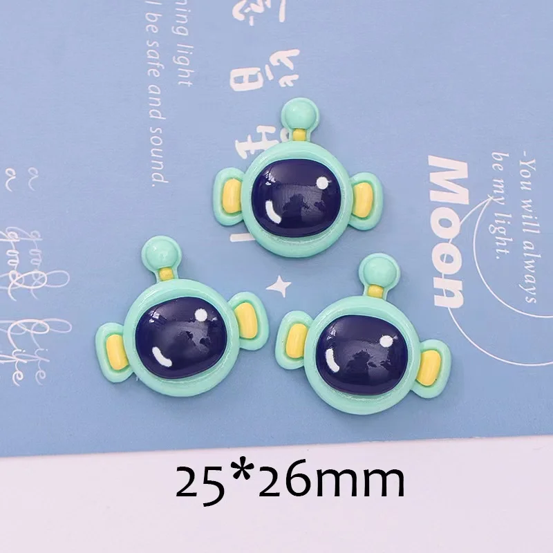 10Pcs New Cute Resin Cartoon Rocket Space Series  Flat Back Ornament Jewelry Making Hairwear Accessories